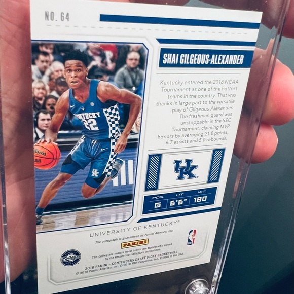 Shai Gilgeous-Alexander 2018 CONTENDERS DRAFT PICKS AUTO #64 ROOKIE RC - Picture 2 of 5
